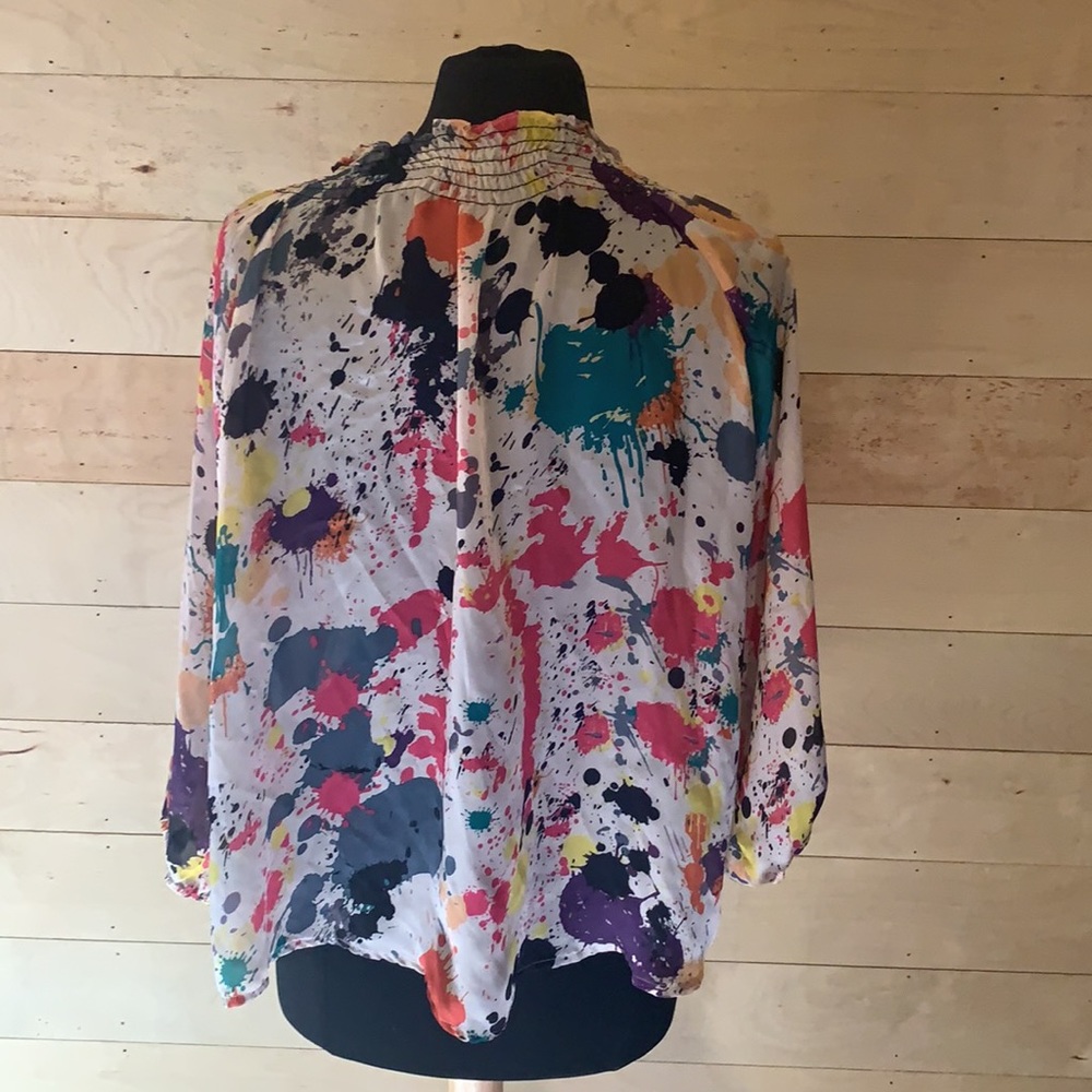 Karlie Button-Up Splatter Top - image 2